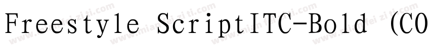 Freestyle ScriptITC-Bold (COPY 1)字体转换